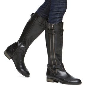 **Sold** Sold out Online Double zip black boots